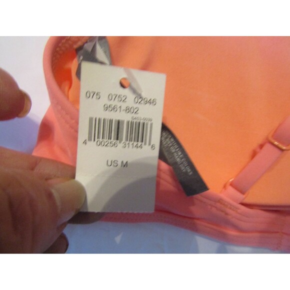 Aerie Bikini Orange Triangle Top Rainbow O Ring Center Adjustable Straps NWT M - Picture 4 of 4